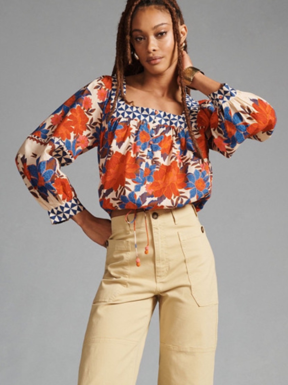 Farm Rio Anthropologie blouse